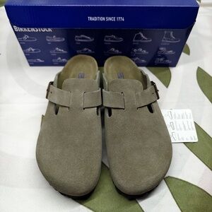 Birkenstock Boston narrow | Cork footbed and suede upper